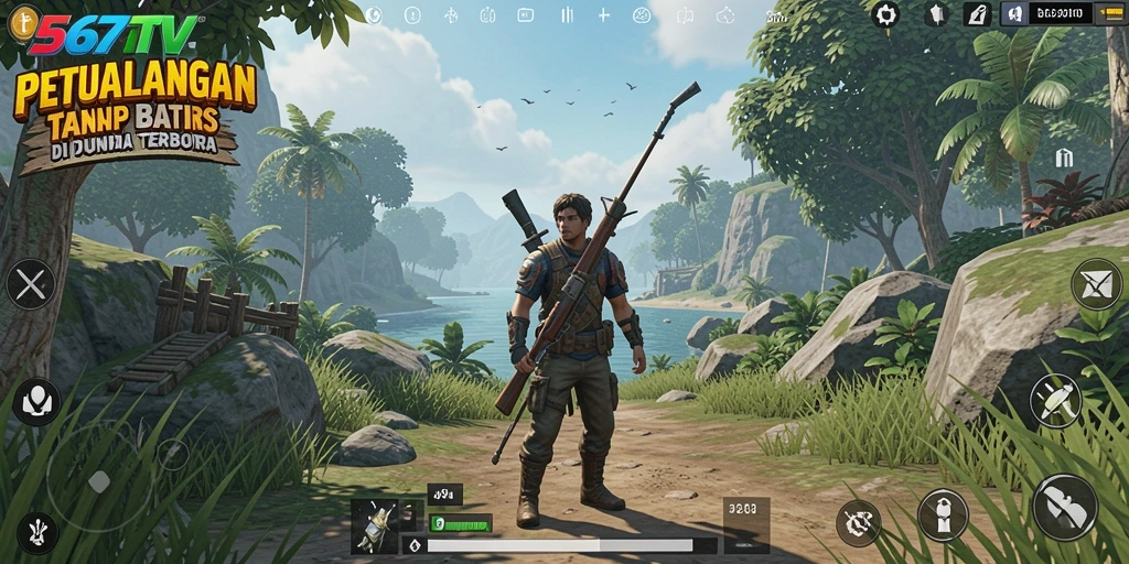 Tampilan gameplay 567TV yang memukau dalam dunia terbuka.