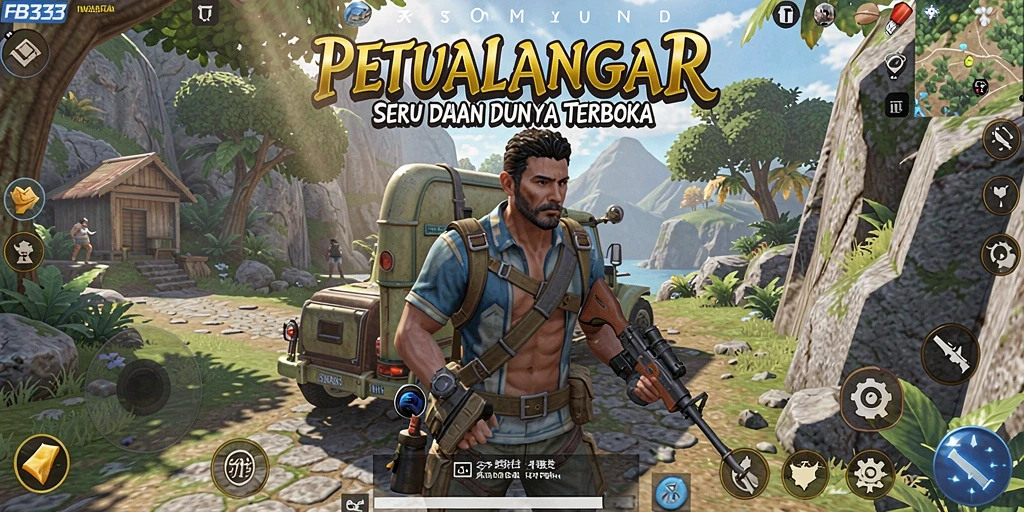 Tangkapan layar dari gameplay FB333 menampilkan petualangan dalam dunia terbuka.
