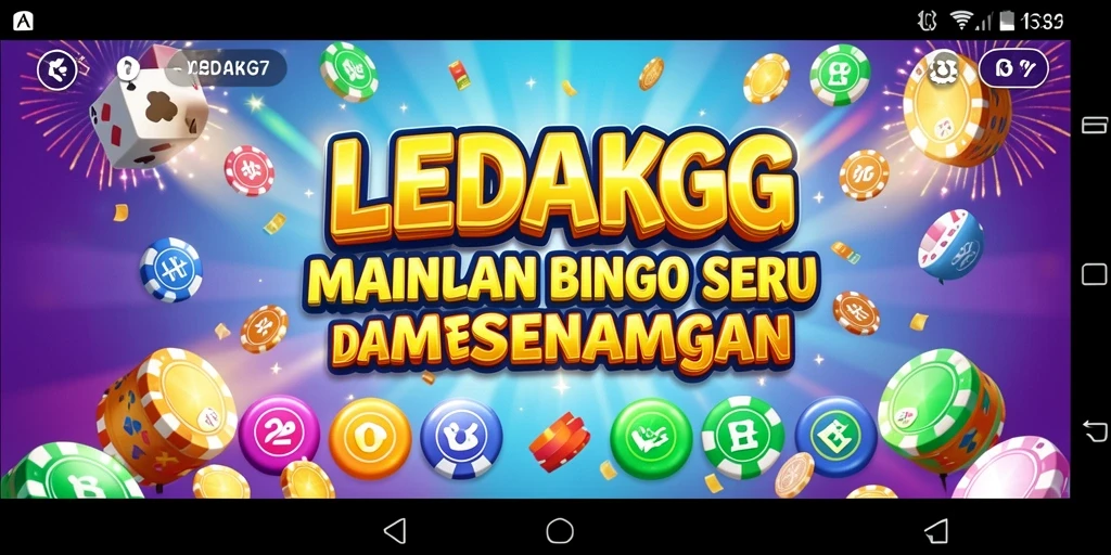 Tampilan gameplay LEDAKGG yang menarik dengan antarmuka Bingo.