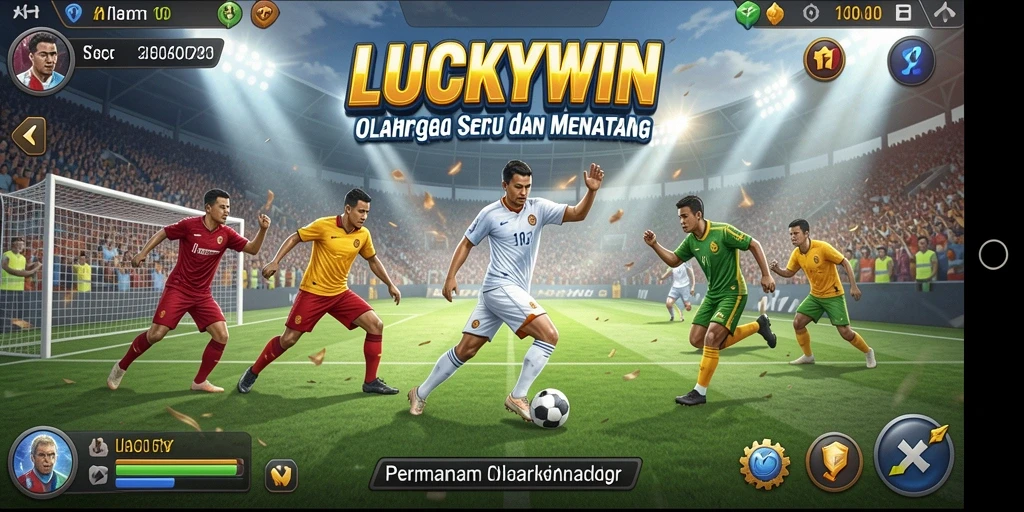 Tampilan gameplay seru LUCKYWIN dengan aksi olahraga mendebarkan.