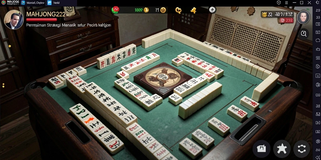 Tampilan gameplay MAHJONG222 yang mendebarkan dan penuh strategi.