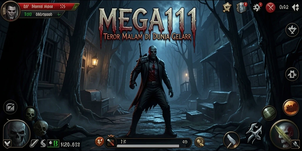 Screenshot MEGA111 menampilkan momen menegangkan di dunia yang gelap.