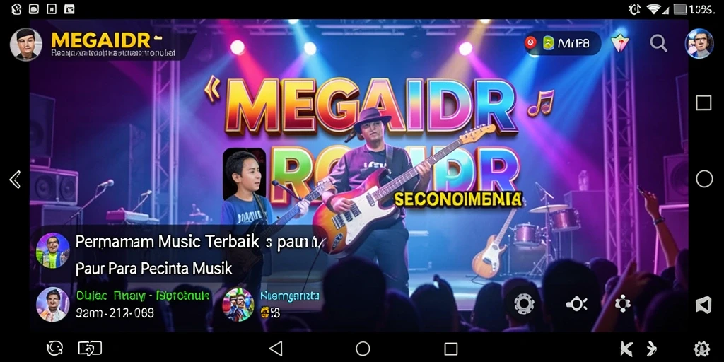 Tampilan gameplay seru di MEGAIDR dengan interaksi musik yang menarik.