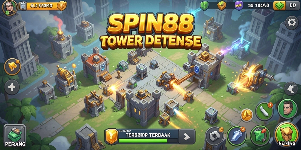 Gameplay SPIN88 yang menegangkan di medan perang Tower Defense.