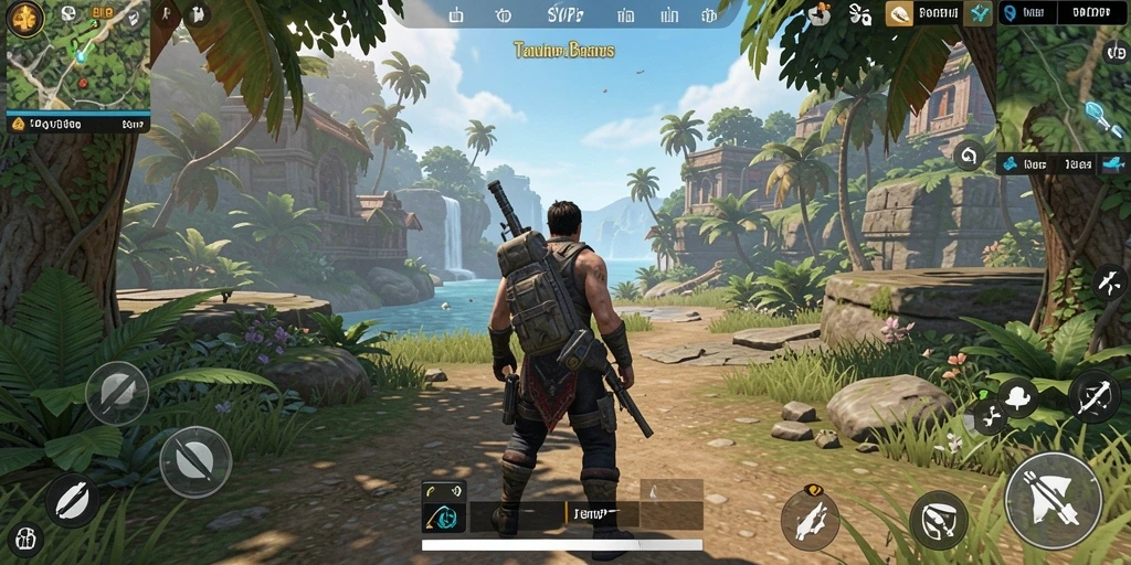 Tampilan gameplay SVIP5 yang menampilkan dunia terbuka yang luas dan dinamis.